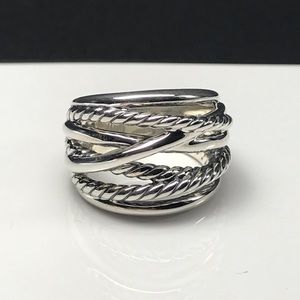 David Yurman Crossover Wide Ring Size 6